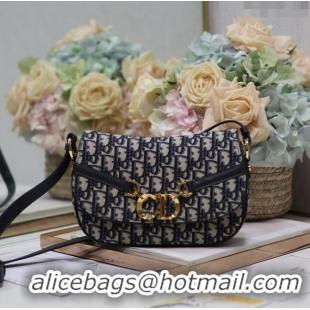 Well Crafted Dior Small CD Besace Shoulder Bag in Dior Oblique Jacquard CD5061 Blue 2024