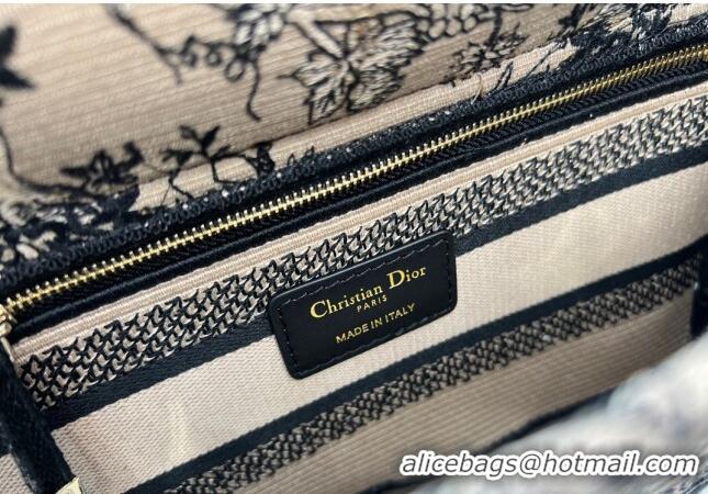 Promotional Dior Medium Lady D-Joy Bag in Toile de Jouy Soleil Embroidery CD5064 Beige/Black 2024