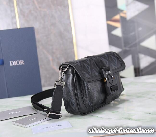 Top Quality Dior Men's Mini Hit the Road Bag in CD Diamond Canvas CD5068 Black 2024