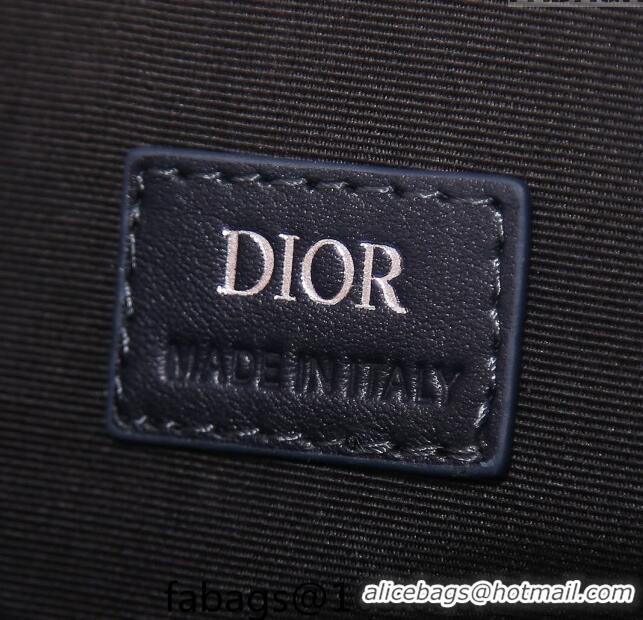 Top Quality Dior Men's Mini Hit the Road Bag in CD Diamond Canvas CD5068 Blue 2024