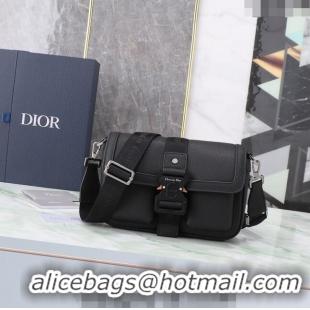 Big Discount Dior Men's Hit the Road Bag with Strap in Grained Calfskin CD5075 Black 2024