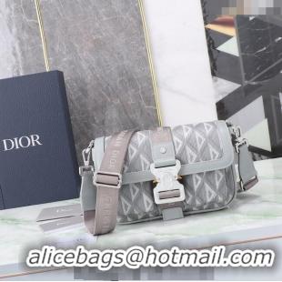 Good Taste Dior Men's Hit the Road Bag with Strap in CD Diamond Canvas CD5075 Light Grey 2024