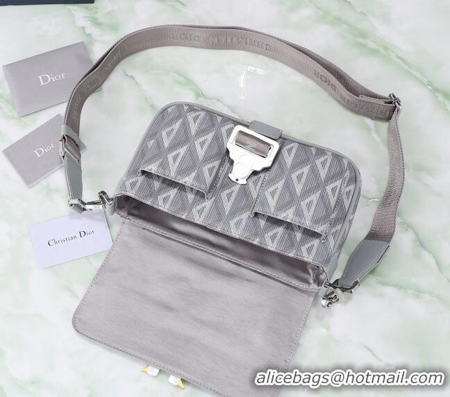 Good Taste Dior Men's Hit the Road Bag with Strap in CD Diamond Canvas CD5075 Light Grey 2024