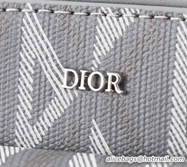 Famous Brand Dior Men's Hit the Road Mini Crossbody Bag in CD Diamond Canvas CD5076 Grey 2024