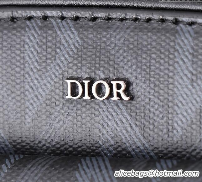 Top Quality Dior Men's Hit the Road Mini Crossbody Bag in CD Diamond Canvas CD5076 Black 2024