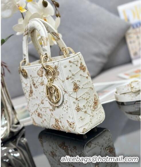 Trendy Design Dior Small Lady Dior Bag with Butterfly Embroidery 0415 White 2024