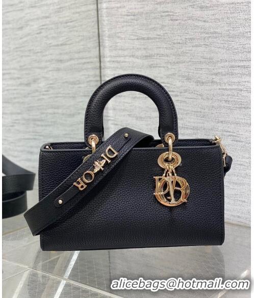 Popular Style Dior Small Lady D-Sire My ABCDior Tote Bag in Grained Calf Leather CD5102 Black 2024