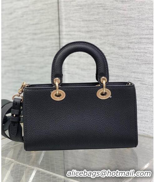 Popular Style Dior Small Lady D-Sire My ABCDior Tote Bag in Grained Calf Leather CD5102 Black 2024