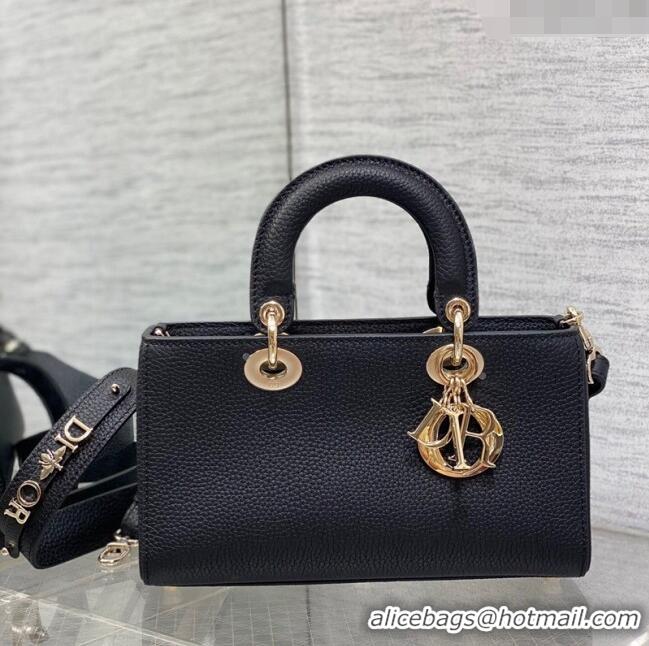 Popular Style Dior Small Lady D-Sire My ABCDior Tote Bag in Grained Calf Leather CD5102 Black 2024