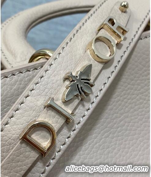 Well Crafted Dior Medium Lady D-Sire My ABCDior Tote Bag in Grained Calf Leather CD5100 Powder Pink 2024