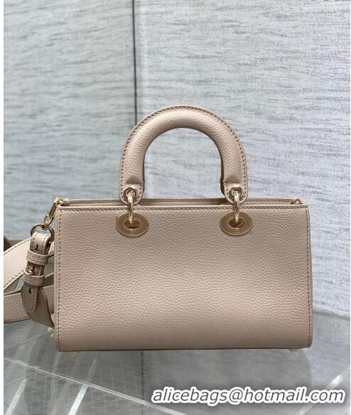 Top Grade Dior Small Lady D-Sire My ABCDior Tote Bag in Grained Calf Leather CD5102 Powder Pink 2024