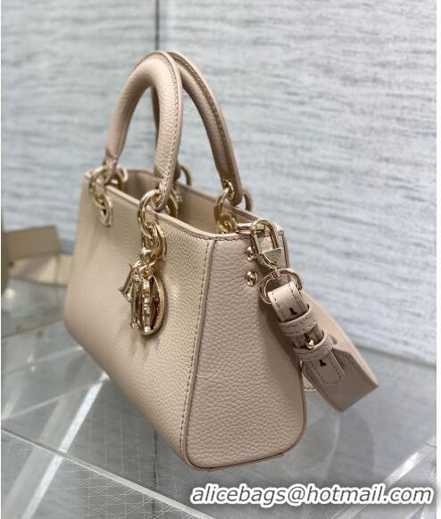 Top Grade Dior Small Lady D-Sire My ABCDior Tote Bag in Grained Calf Leather CD5102 Powder Pink 2024