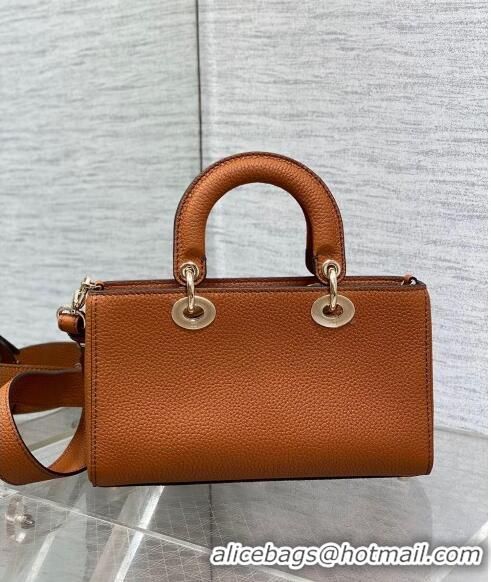 Most Popular Dior Small Lady D-Sire My ABCDior Tote Bag in Grained Calf Leather CD5102 Dark Brown 2024