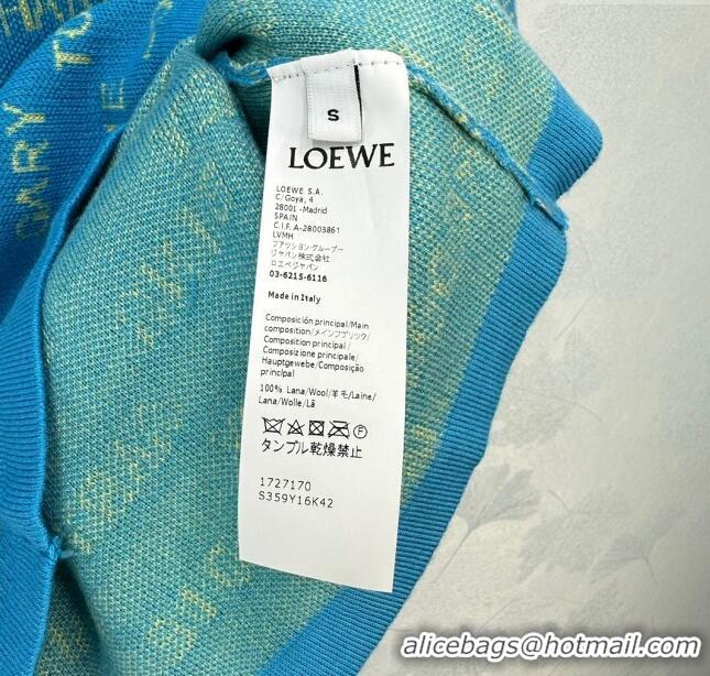 Top Quality Loewe Knit T-shirt L042711 Blue 2024