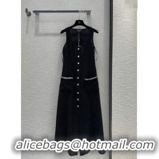 ​Trendy Design Chanel Tweed Long Dress CH042707 Black 2024