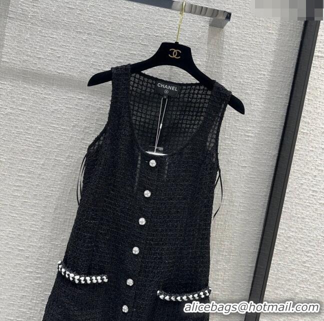 ​Trendy Design Chanel Tweed Long Dress CH042707 Black 2024