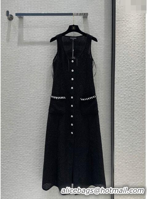 ​Trendy Design Chanel Tweed Long Dress CH042707 Black 2024