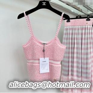 Unique Style Chanel Knit Vest CH042708 Pink 2024