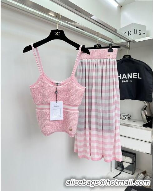 Unique Style Chanel Knit Vest CH042708 Pink 2024