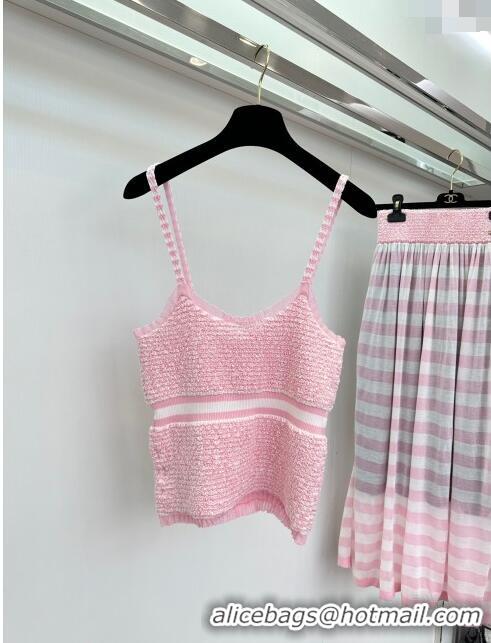 Unique Style Chanel Knit Vest CH042708 Pink 2024