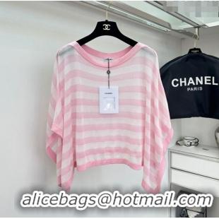 ​Top Grade Chanel Knit Top CH042710 Pink 2024