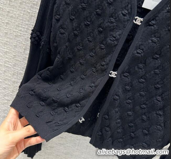 Unique Grade Chanel Knit Cardigan CH042714 Black 2024