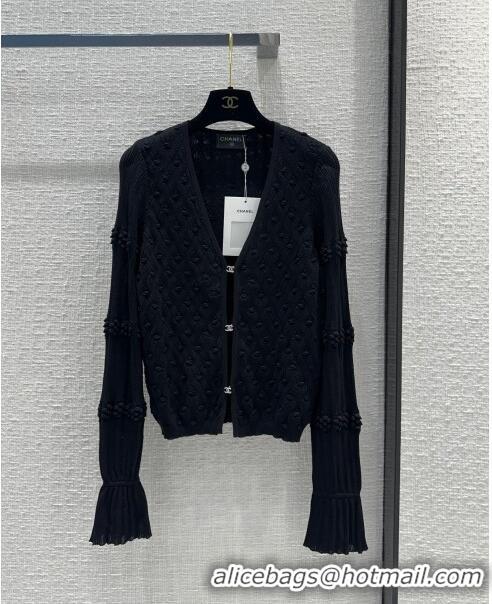 Unique Grade Chanel Knit Cardigan CH042714 Black 2024