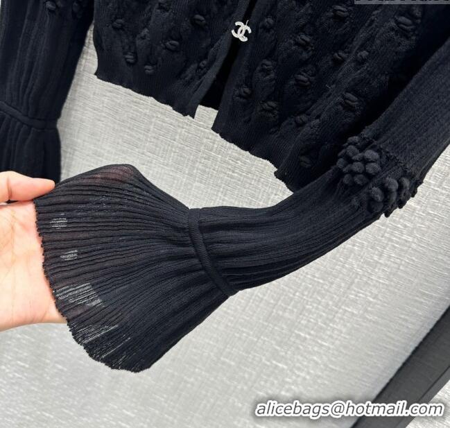 Unique Grade Chanel Knit Cardigan CH042714 Black 2024