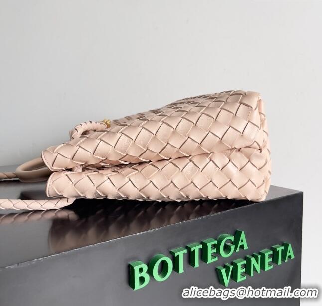 Promotional Bottega Veneta Medium Andiamo Top Handle Bag in Intrecciato Leather 743572 Nude Pink 2024