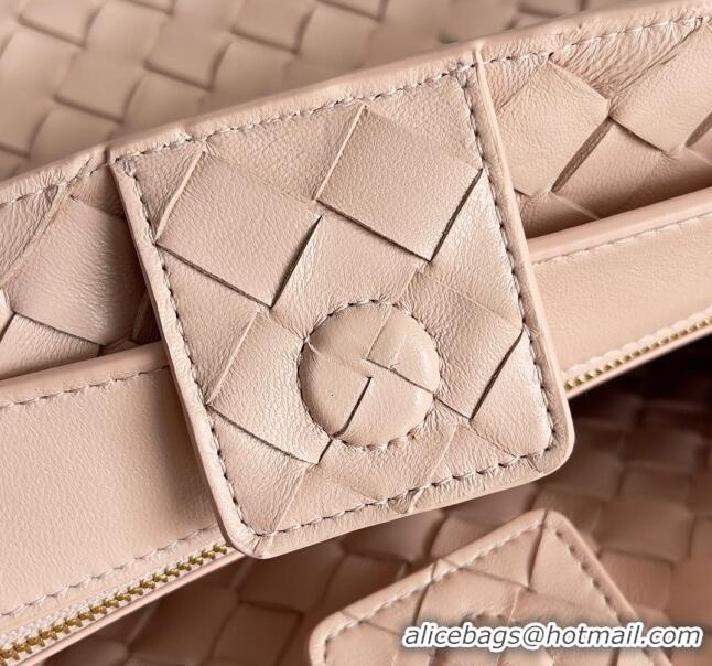 Promotional Bottega Veneta Medium Andiamo Top Handle Bag in Intrecciato Leather 743572 Nude Pink 2024