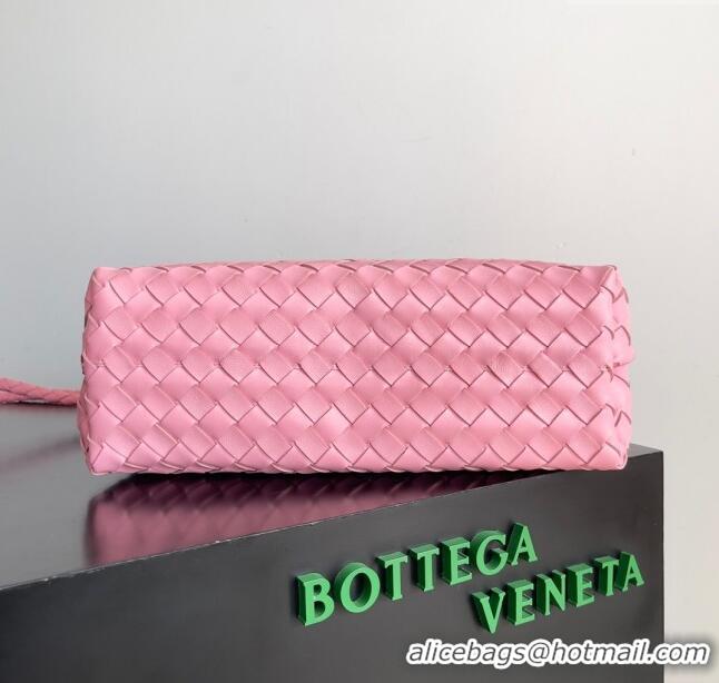 Well Crafted Bottega Veneta Medium Andiamo Top Handle Bag in Intrecciato Suede 743572 Pink 2024