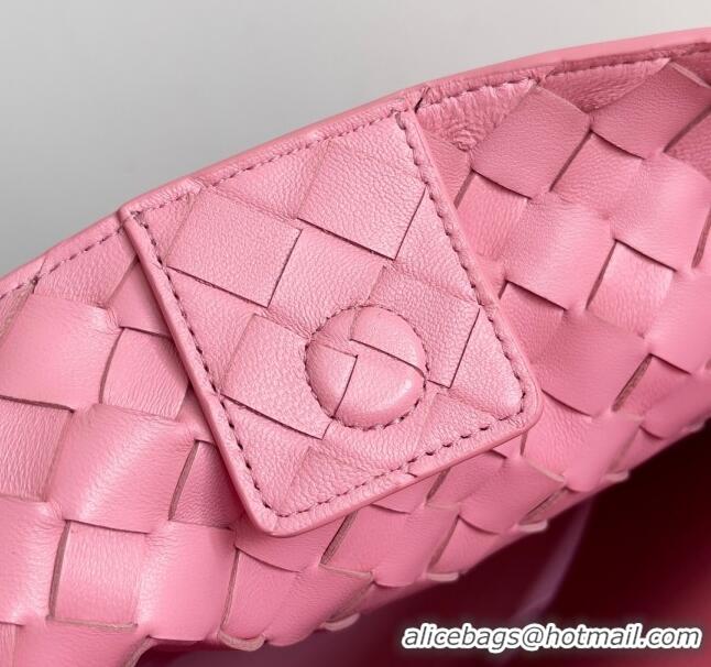 Well Crafted Bottega Veneta Medium Andiamo Top Handle Bag in Intrecciato Suede 743572 Pink 2024