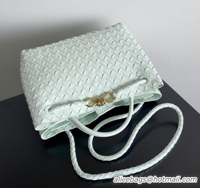 Trendy Design Bottega Veneta Medium Andiamo Top Handle Bag in Intrecciato Leather 743572 Mint Green 2024