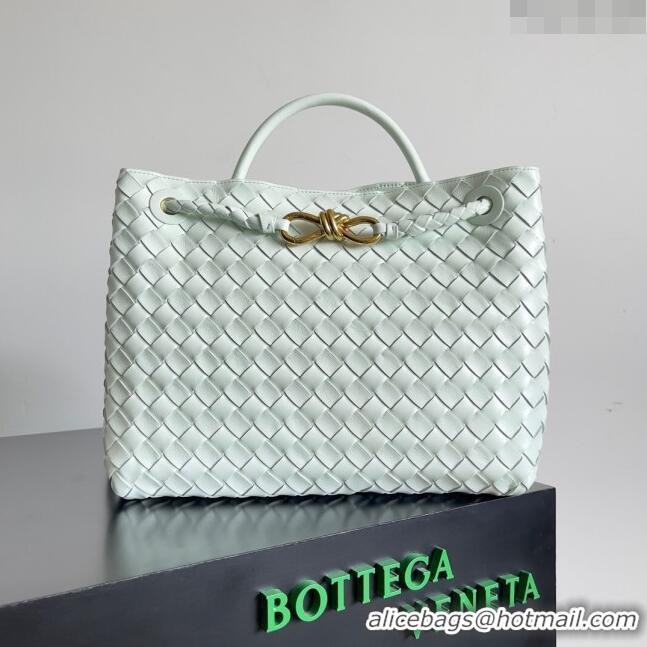 Trendy Design Bottega Veneta Medium Andiamo Top Handle Bag in Intrecciato Leather 743572 Mint Green 2024