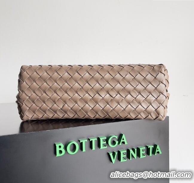 Super Quality Bottega Veneta Medium Andiamo Top Handle Bag in Intrecciato Leather 743572 Grey 2024