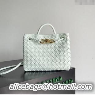 Top Design Bottega Veneta Small Andiamo Top Handle Bag in Intrecciato Leather 743568 Mint Green 2024