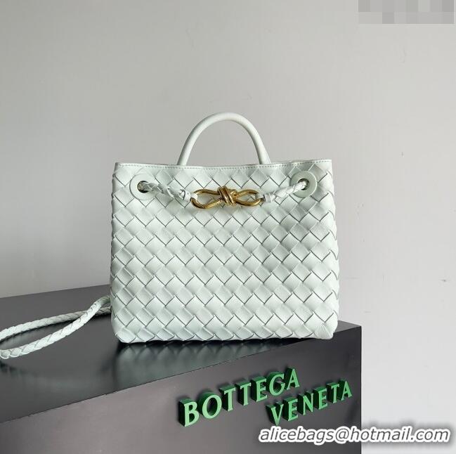 Top Design Bottega Veneta Small Andiamo Top Handle Bag in Intrecciato Leather 743568 Mint Green 2024