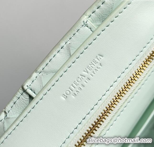 Top Design Bottega Veneta Small Andiamo Top Handle Bag in Intrecciato Leather 743568 Mint Green 2024