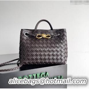 Popular Style Bottega Veneta Small Andiamo Top Handle Bag in Intrecciato Leather 743568 Fondant Brown 2024