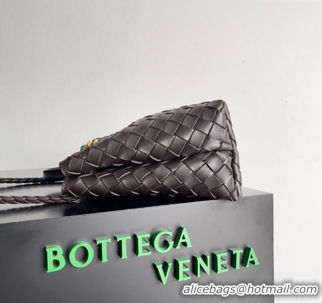 Popular Style Bottega Veneta Small Andiamo Top Handle Bag in Intrecciato Leather 743568 Fondant Brown 2024