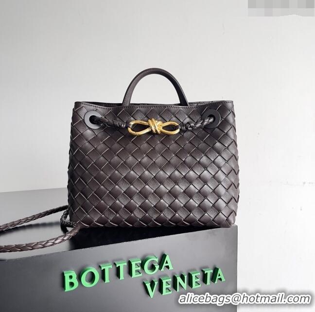 Popular Style Bottega Veneta Small Andiamo Top Handle Bag in Intrecciato Leather 743568 Fondant Brown 2024