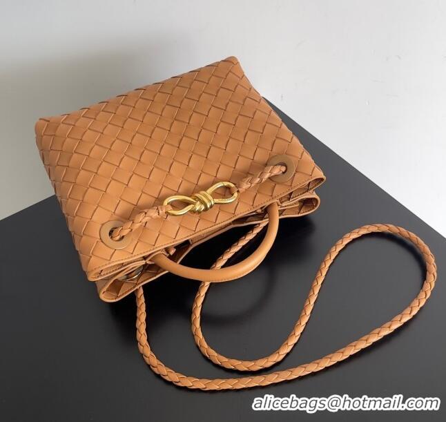 Top Quality Bottega Veneta Small Andiamo Top Handle Bag in Intrecciato Leather 743568 Brown 2024