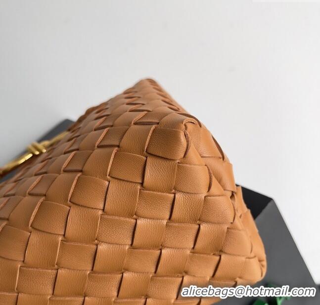 Top Quality Bottega Veneta Small Andiamo Top Handle Bag in Intrecciato Leather 743568 Brown 2024