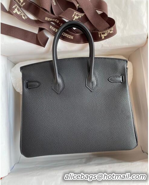 Grade Quality Hermes Birkin 25cm Bag in Original Togo Leather HB025 Black/Gold (Pure Handmade)