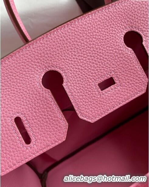 Grade Discount Hermes Birkin 25cm Bag in Original Togo Leather HB025 Sakura Pink/Gold (Pure Handmade)