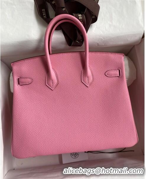 Grade Discount Hermes Birkin 25cm Bag in Original Togo Leather HB025 Sakura Pink/Gold (Pure Handmade)