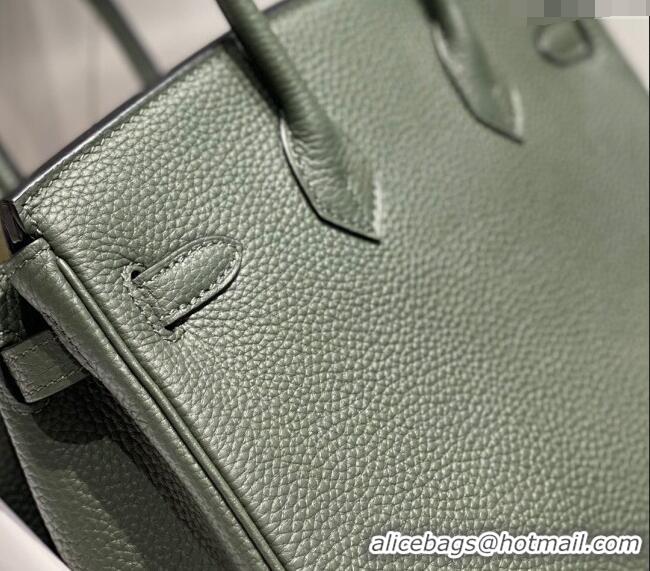 Unique Grade Hermes Birkin 25cm Bag in Togo Leather 1227 Fruit Green 2023