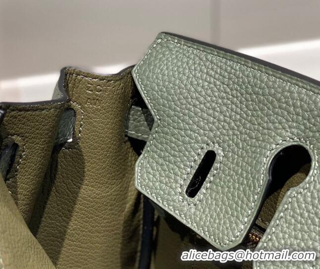 Unique Grade Hermes Birkin 25cm Bag in Togo Leather 1227 Fruit Green 2023