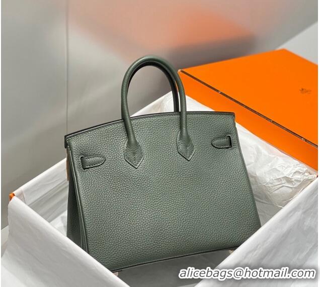 Unique Grade Hermes Birkin 25cm Bag in Togo Leather 1227 Fruit Green 2023