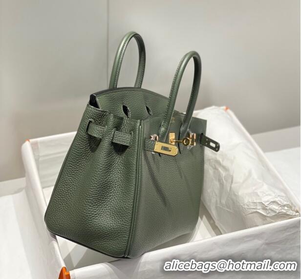 Unique Grade Hermes Birkin 25cm Bag in Togo Leather 1227 Fruit Green 2023